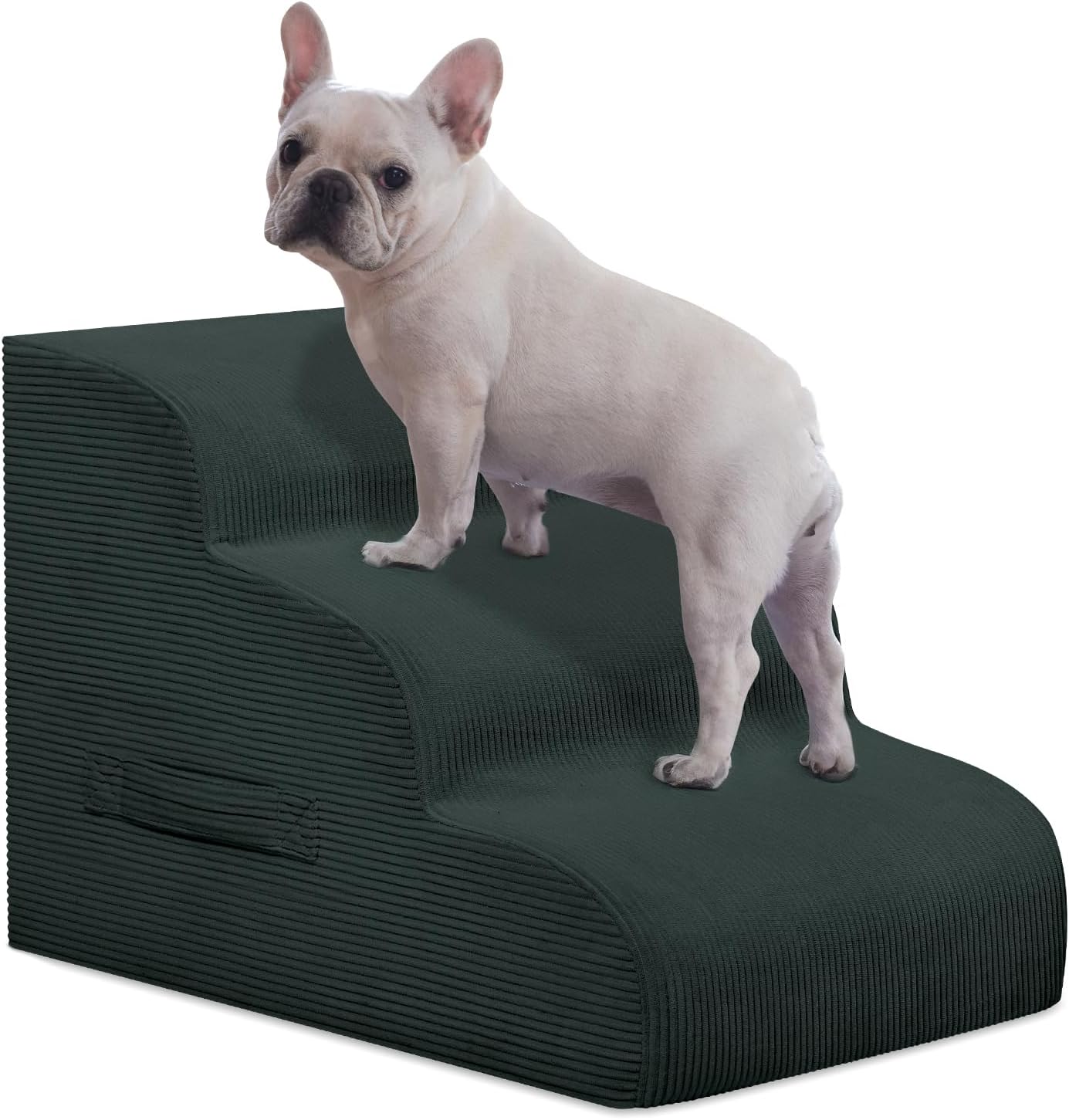 Mesa Lemon Dog Stairs & Steps for High Beds, 3 Steps High Density Foam Waterproof Dog Ramp for Small Dogs and Cats, Pet Stairs with Removable Washable Cover for Bed, Couch, Sofa and Car (H:16")