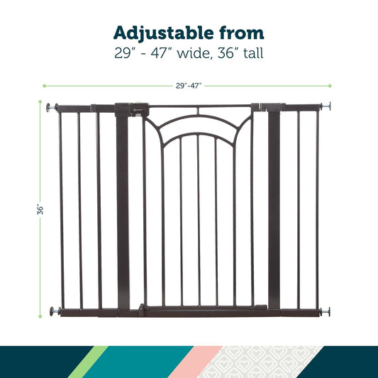 Safety 1st Easy Install Baby Gates for Doorways, Tall & Wide, Décor Easy Install, Pressure Mount Fastening, No Drilling