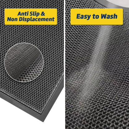 Muddy Mat® Meshy Mat™ Door Mat Heavy-Duty Quick-Dry Floor Mat, Sand & Dirt Trapper for Indoor & Outdoor, Ideal for Entrance, Mudrooms,Patios & Garages,Low-Profile,Non-Slip,Washable– Black 17"x30"x0.4"