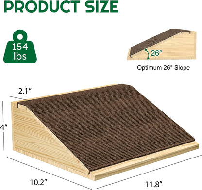 TIMHAKA 2 Pack Dog Ramp for Stairs, Upgraded Widened Non-Slip Dog Stairs for Small Medium Dogs, Wooden Pet Steps for Staircase, Steps and Stairs Assist for Injured & Aged Pets