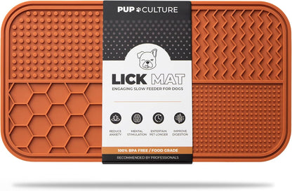 Pup Culture Dog Lick Mat for Dogs, Feeding Pad for Anxious Pets Plus 4 Different Puzzles for Mental Stimulation for Dogs - Supports Mental, Dental, and Digestive Health, Bite Resistant and Heavy Duty