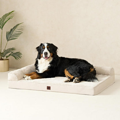 EHEYCIGA Orthopedic Dog Bed Medium Size Dogs, Memory Foam Dog Bed with Washable Removable Cover, Waterproof Pet Sofa Couch for Crate with Nonskid Bottom, 30x20x6, Grey