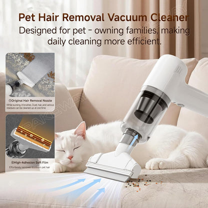 PAKEWAY Handheld Pet Hair Removal Vacuum, Pet Hair Removal Tool, Cat and Dog Hair Remover, Double Filtration, for Furniture, Couch, Carpet, Clothing and Bedding