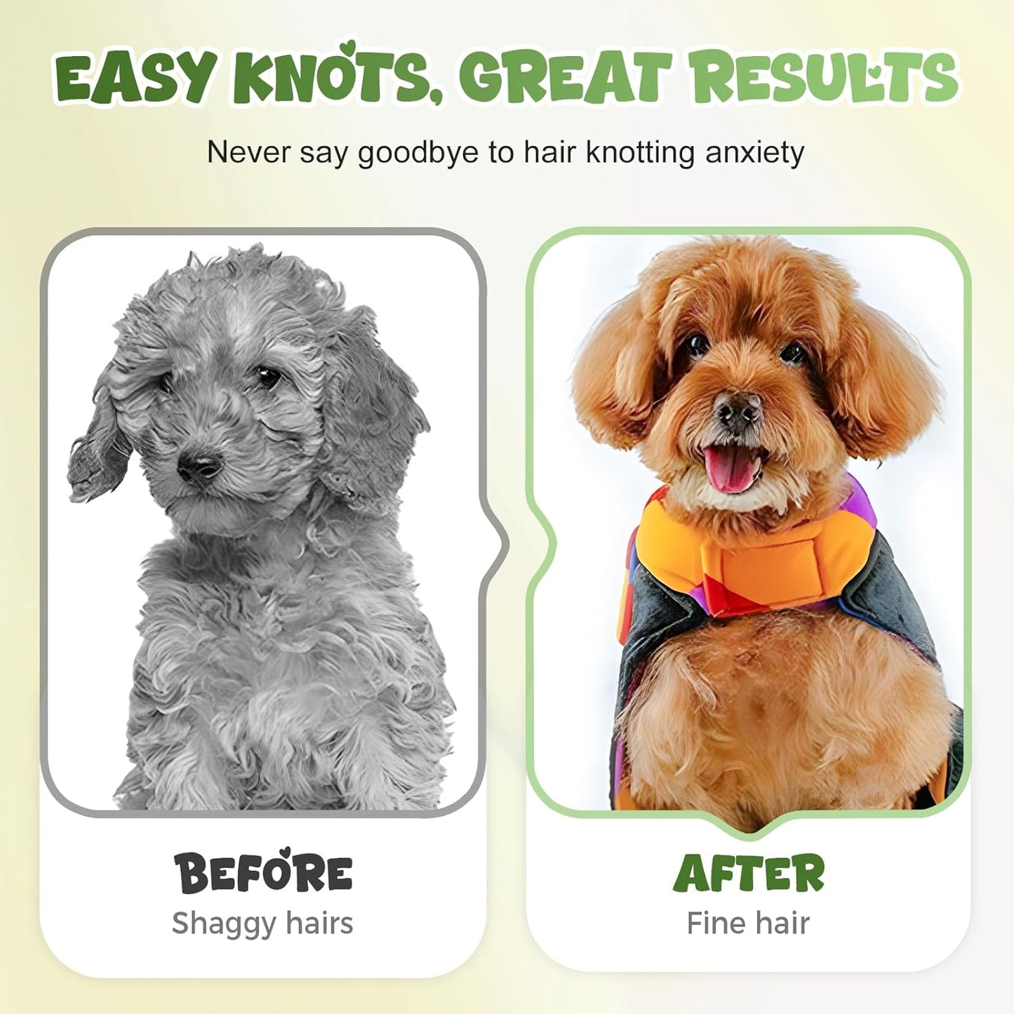 Pet Pro Grooming Tool, Pet Grooming Rake Double Sided Shedding Deshedding Brush for Dogs Cats, Undercoat Rake Dematting Comb for Long Haired Pets with Stainless Steel Teeth