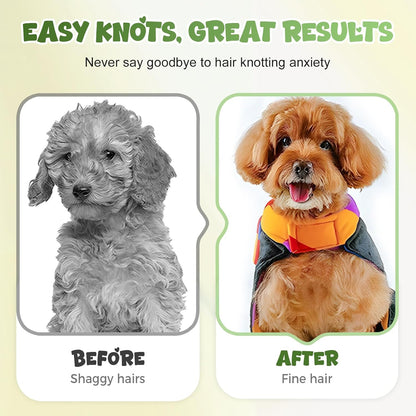 Pet Pro Grooming Tool, Pet Grooming Rake Double Sided Shedding Deshedding Brush for Dogs Cats, Undercoat Rake Dematting Comb for Long Haired Pets with Stainless Steel Teeth