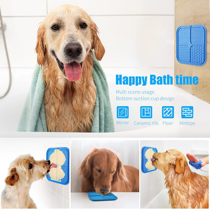 Honomastry Lick Mat for Dogs, Premium Lick Pad with Suction Cups for Dog Anxiety Relief, Slow Feeder Dog Bowls, Bathing, Grooming and Training.