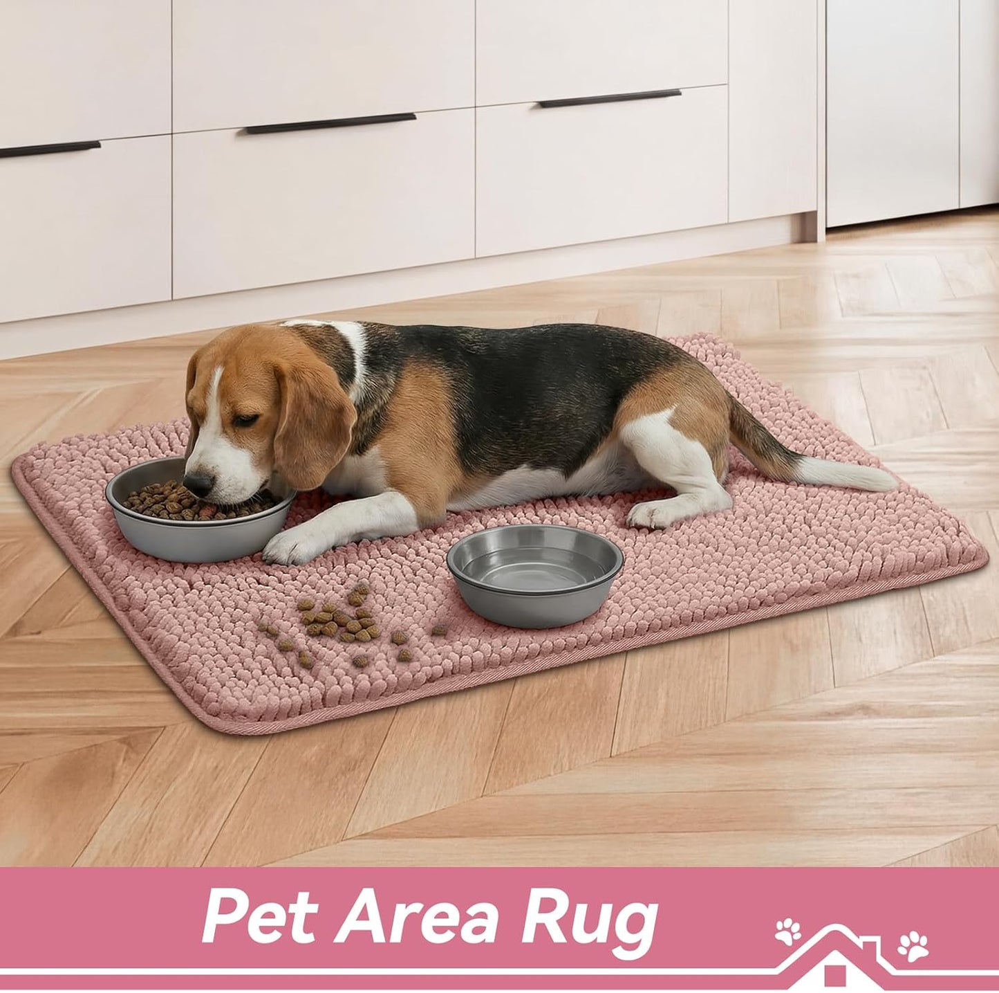 Bcoimo Super Absorbent Dog Door Mat, 30"*20" Anti Slip Mat for Muddy Paws, Pet Rugs for Dirty Paws Washable that Absorbs Moisture and Dirt, for Dog Cage and Pet Resting Carpet