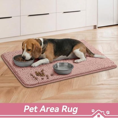 Bcoimo Super Absorbent Dog Door Mat, 30"*20" Anti Slip Mat for Muddy Paws, Pet Rugs for Dirty Paws Washable that Absorbs Moisture and Dirt, for Dog Cage and Pet Resting Carpet
