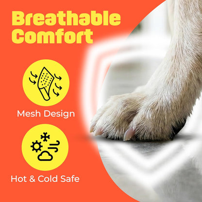 HASHI 24 Pcs Size XXL Pre-Cut Dog Paw Grips, Anti-Slip Traction Pads for Hardwood & Tile Floors, 6 Sets Self-Adhesive Pet Paw Protectors for Senior Dogs, Water-Resistant & Breathable