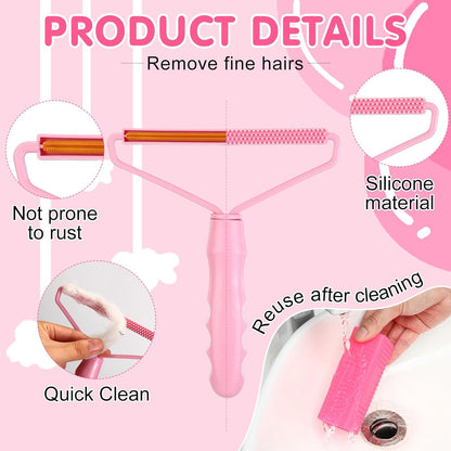 Honeydak 3 Pieces Hair Remover Tool Dog Hair Remover Pro Silicone Cleaner Brush Roller Fuzz Hairball Brush for Carpet Rake, Car Mat, Couch, Pet Bed, Clothes