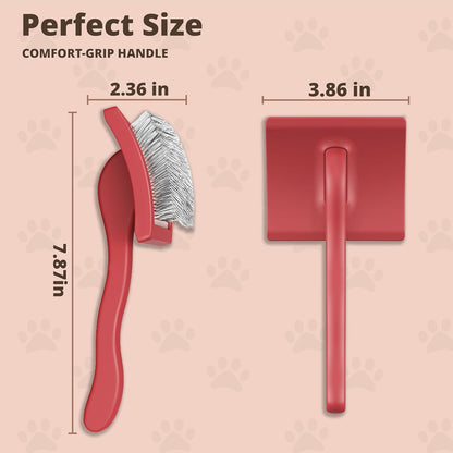 Slicker Brush for Dogs, Dog Brush for Shedding Massaging, Doodle Brush for Long Haired Dogs with Extra Long Pins to Effectively Remove Tangles, Knots and Mats (LARGE) (Blue, Large)