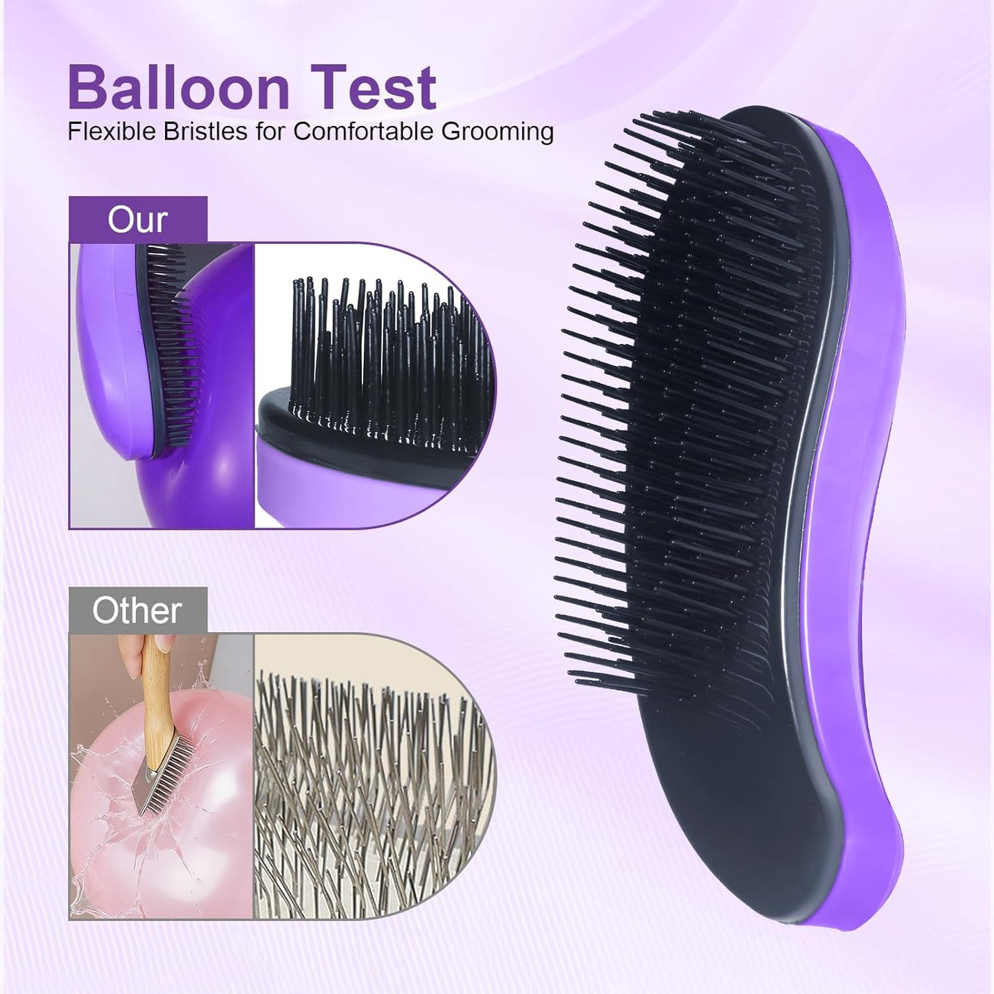 Small Dog Brush- Grooming Tool for Teddy, Yorkies, Maltese, Shih Tzu, Chihuahua - Puppy Hair Brush (Blue)