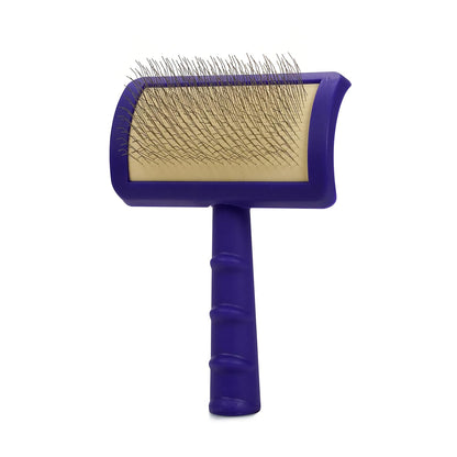 Jelly Pet Universal Slicker Brush for Dogs, Dog Grooming Brush, Remove Tangles and Dead Undercoat, Tuffer Than Tangles, Maltese Shi-Tzu Poodle Bichon, Firm Pins, Teal, Small