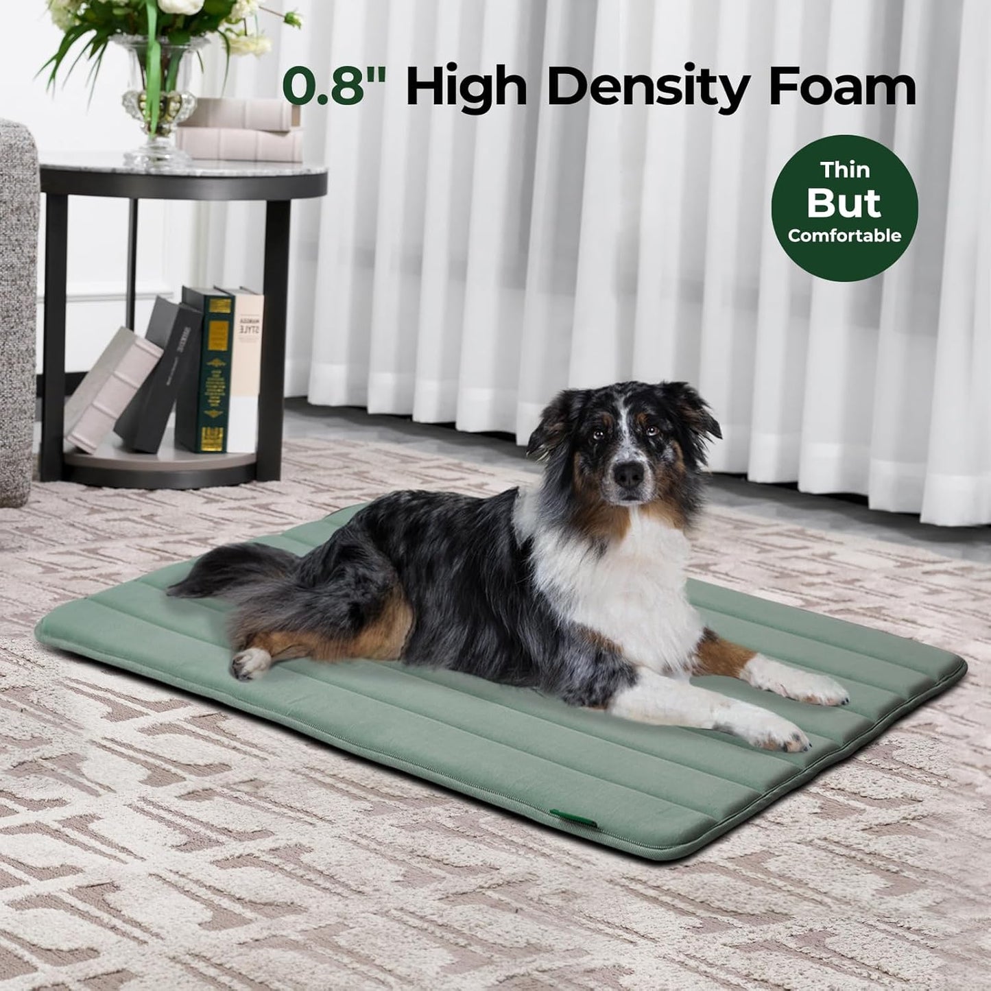 BALANCE Dog Crate Pad, Dog Foam Crate Mat Kennel Pad, Washable Water-Resistant Pet Bed Flat Dogs Cage Mat for Small Dogs