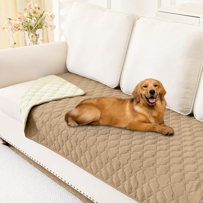 Smiry Waterproof Dog Bed Cover Blanket 30x70, Soft Reversible Pet Blanket, Washable Leakproof Cats Dogs Couch Cover for Sofa, Couch, Furniture, Grey/Dark Grey