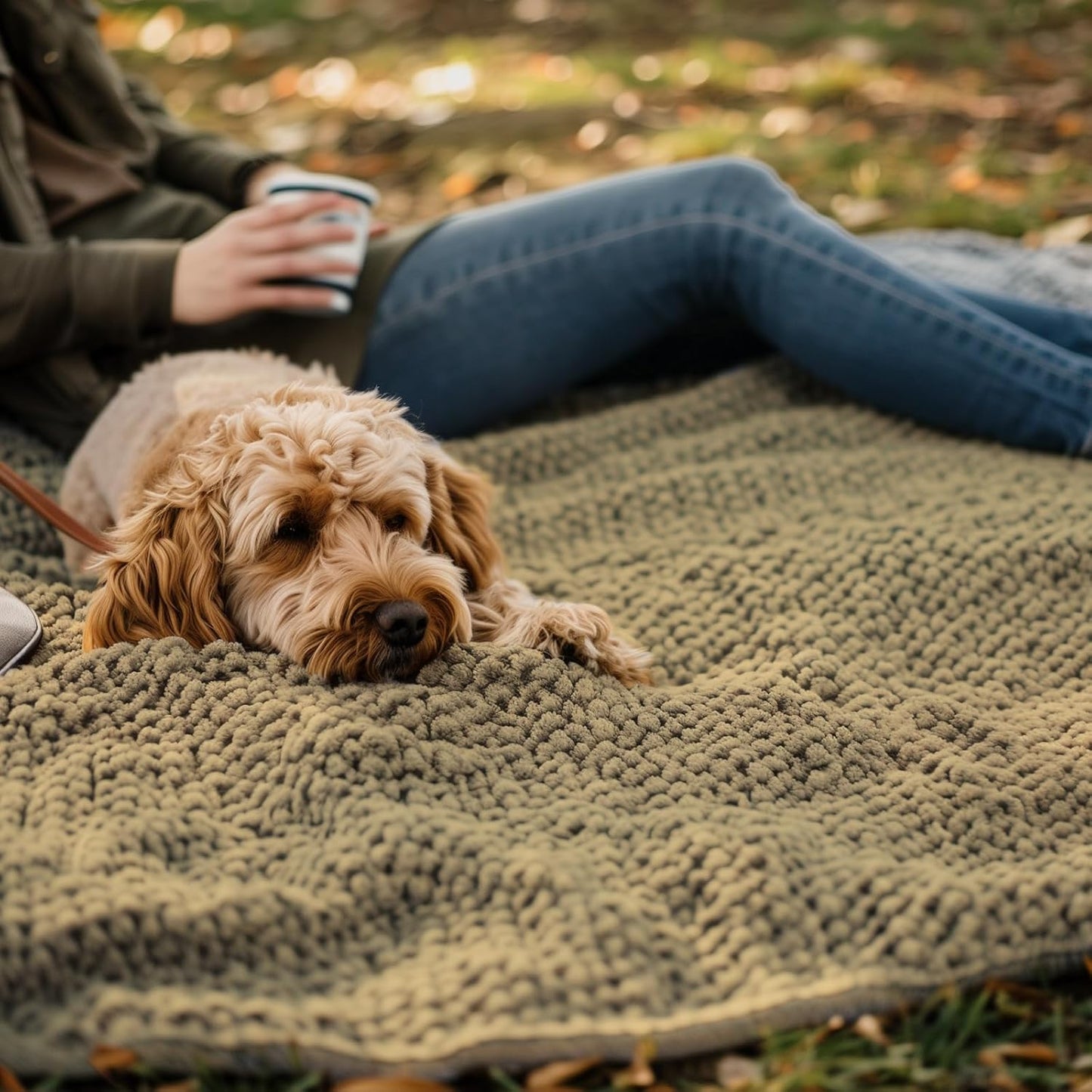 Muddy Mat® Dog Blanket - Chenille Water Absorption Blanket for Bed & Couch Cover for Dogs Washable, Anti-Slip Soft and Durable Furniture Protector for Dogs - Grey 52"x72"