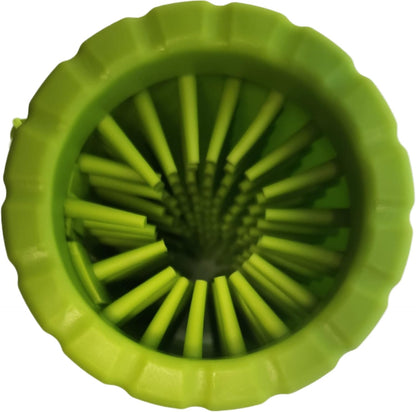 RAINBOWLOVERS Dog Paw Cleaner, Dog Paw Washer Cup, 2 In 1 Portable Silicone Pet Cleaning Brush Feet Cleaner For Dogs Grooming With Muddy Paw,Dog Foot Cleaner (Large, Green)