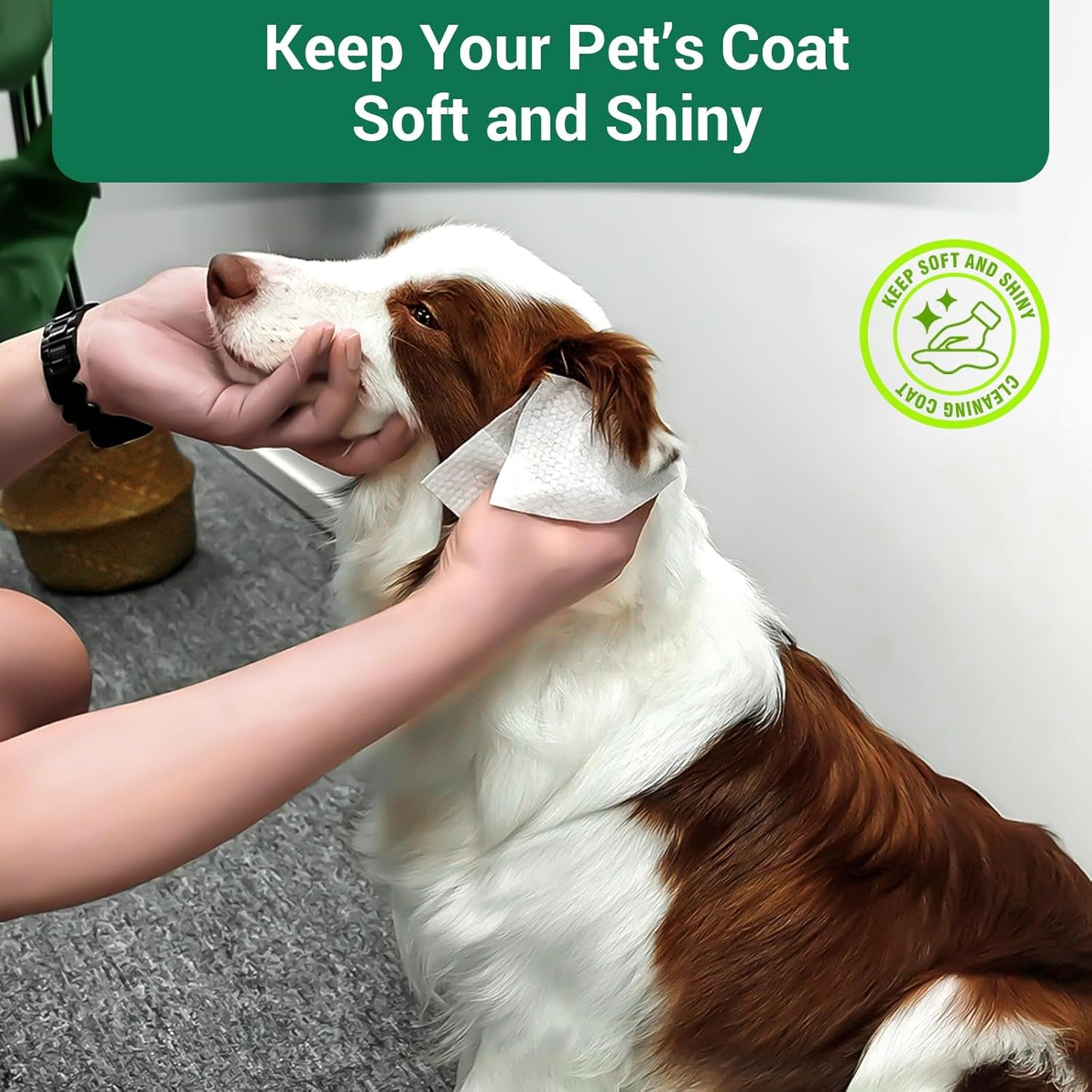 32 PCS Unscented Extra Thick Pet Bathing Wipes for Dogs & Cats, Dog Wipes Washing Gloves, Cleaning & Deodorizing Grooming Gloves for Daily Care and Traveling with EDI Water, Glycerin, Aloe Extract