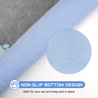 Aitmexcn Washable Puppy Dog Pee Pad, 2PCS 100% Waterproof Whelping Training Mat for Puppy/Senior Dog, Fast Drying Reusable Puppy Pads for Indoor, Outdoor and Car Travel- 24'' x 36''