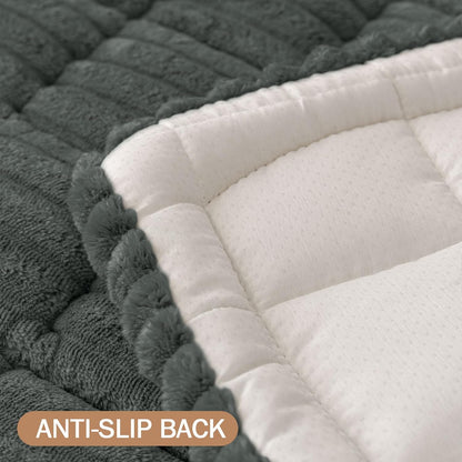 Smiry Couch Cover for Dogs, Non Slip Washable Sofa Protector for Pets, Soft Furniture Cover for Leather & Fabric Couches, Cozy Protect Against Fur, Dirt & Everyday Messes (Dark Grey, 27.6" x 59")