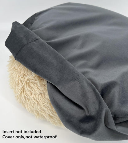 Waterproof Dog Bed Cover Replacement Round 42 Inch Grey