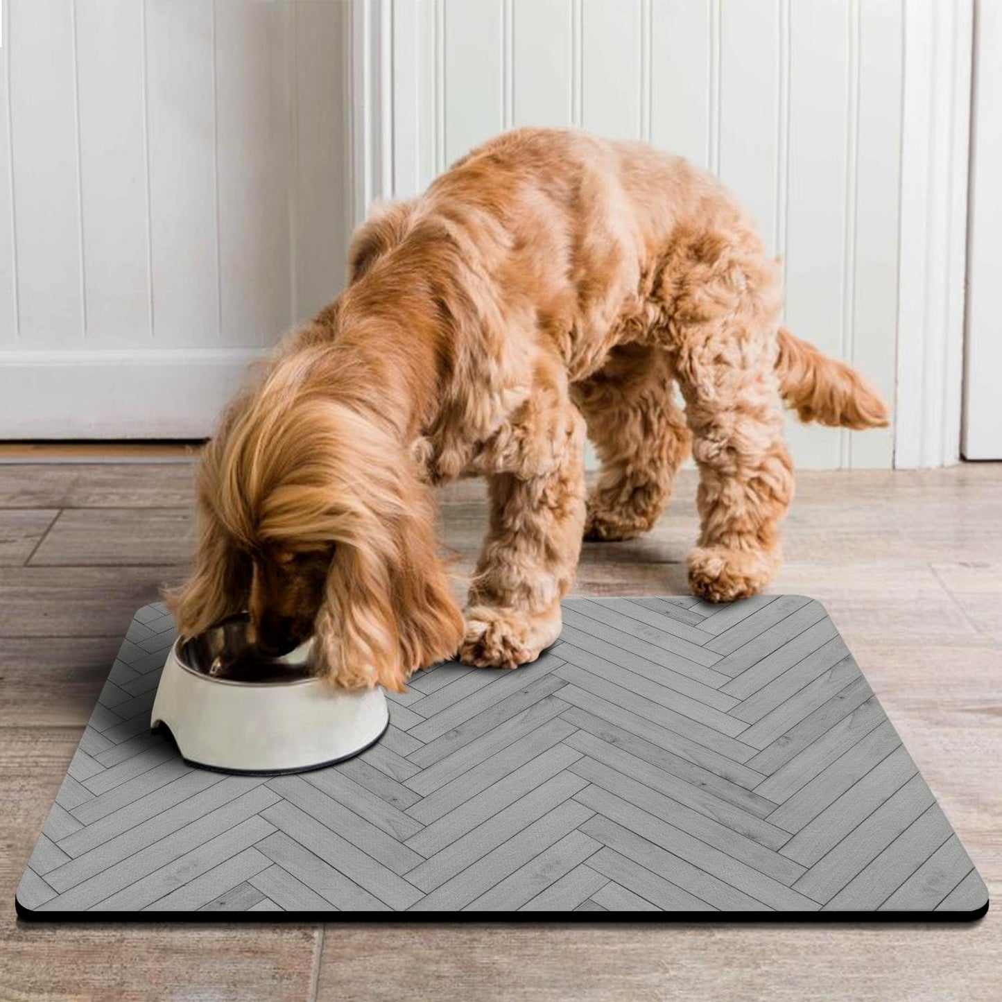 Dog Food Mats for Floors Absorbent, Pet Cat Food Mat - Quick Dry Dog Bowl Mats for Food and Water, Eco-Friendly Pet Supplies