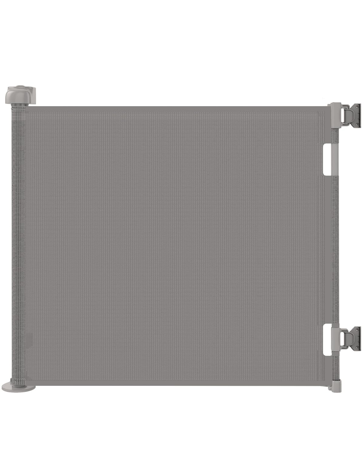 Retractable Baby Gate for Stairs & Doorways, 55" Wide x 33.6" Tall Easy Installation Mesh Dog Gate for Indoor & Outdoor Use,Pet and Dog Safety Gate for Hallways(Grey)