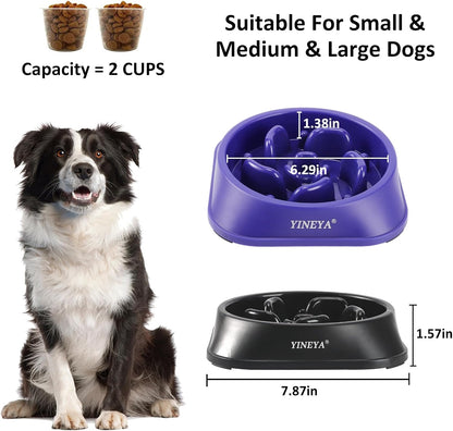 YINEYA Slow Feeder Dog Bowls, Pet Supplies that Slow Down Eating, Pet Food Bowls, Maze Dog Puzzle Feeder for Medium Breed