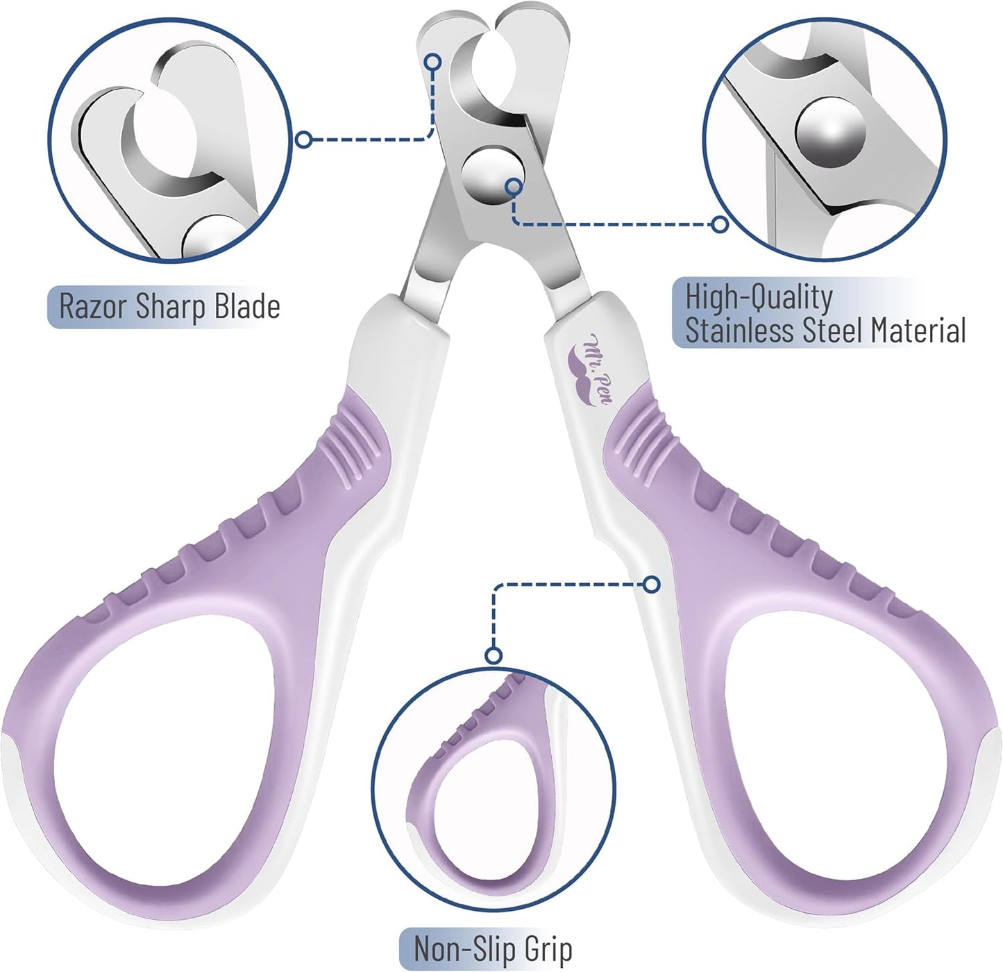 Mr. Pen- Cat Nail Clipper, Stainless Steel, Professional Sharp Cat Claw Trimmer for Small and Medium Cats, Pet Nail Clipper with Sturdy Non Slip Handle