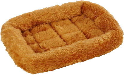 MidWest Homes for Pets QuietTime Dog Bed - White Fleece Bolster, Ultra-Soft and Machine Washable, Fits 24-Inch Crates and Carriers, for Small Breed Dogs