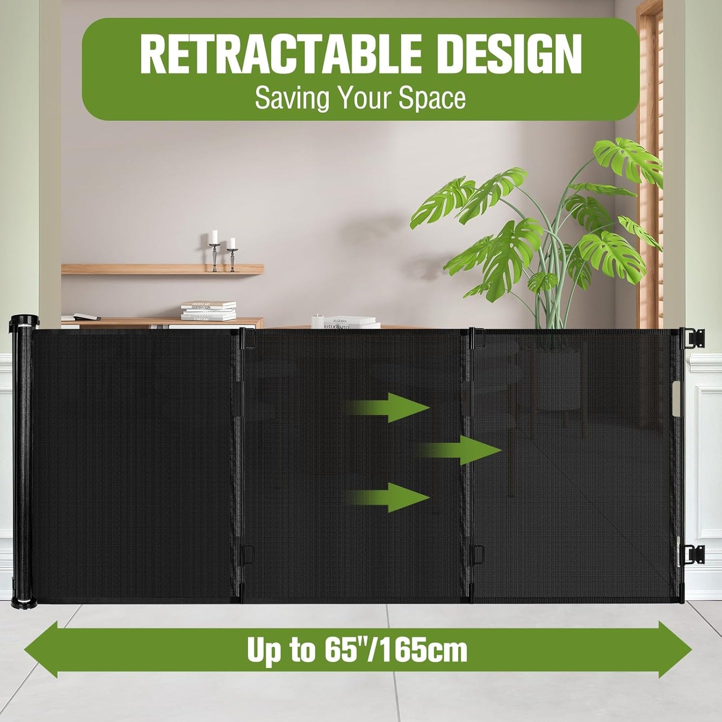Extra Wide Baby Gate for Large Openings Retractable Baby Gates Indoor Outdoor Extra Long Dog Gate for Doorway Stair Gates for Kids or Pets Extra Large Dog Gate for Stairs