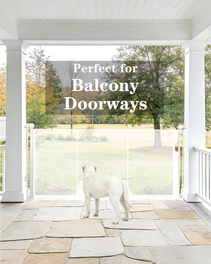 240'' Extra Wide Retractable Baby Gates for Large Opening, 42" Tall Retractable Dog Pet Gate with Support Rods, Long Mesh Screen Child Safety Gate for Garage Doorways Deck Stairs Yard Outdoor Indoor