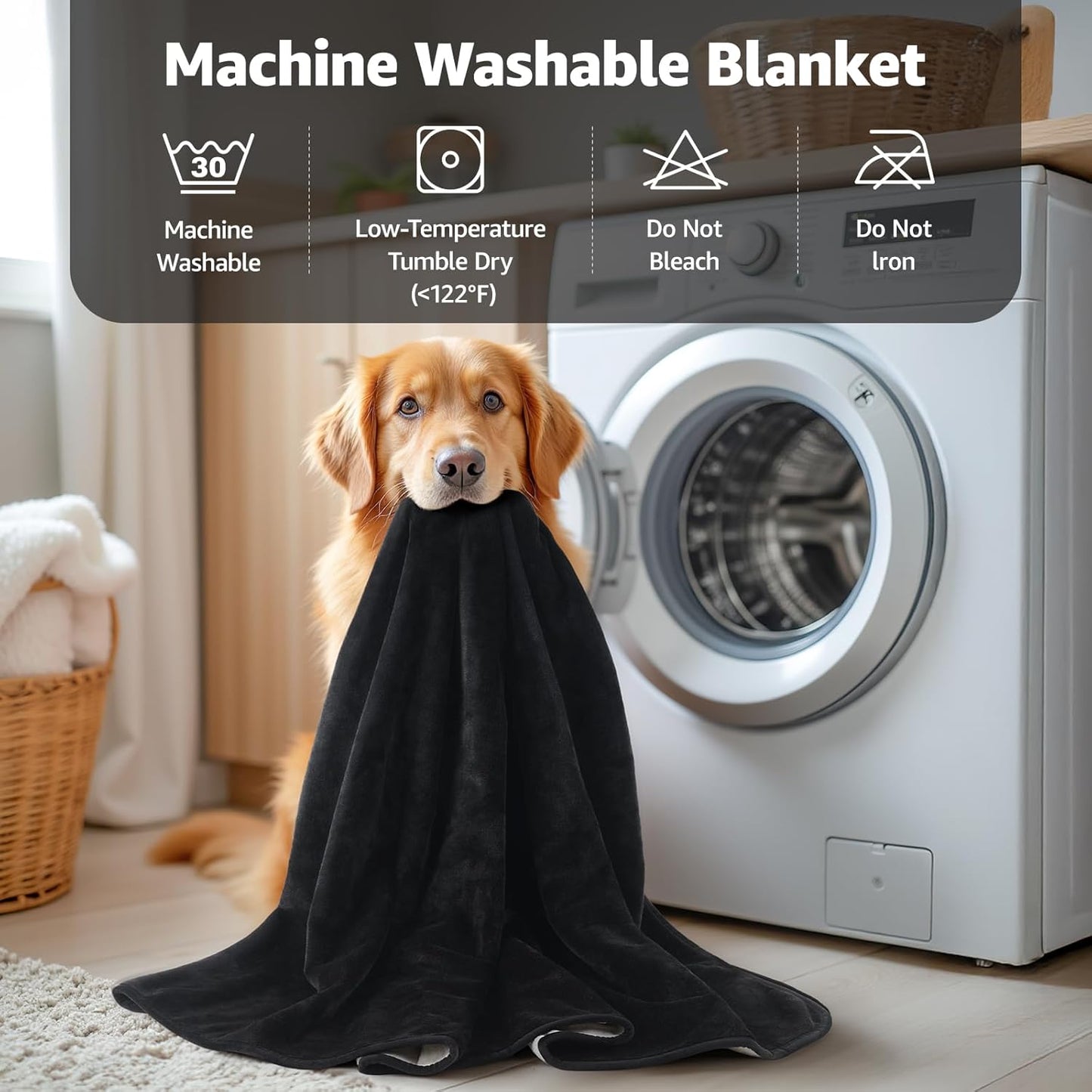 LOOBANI Waterproof Blanket for Bed: Reversible Soft Flannel Twin Bed Blanket 60" x 80", Leakproof Throw Spill-Proof Dog Pet Blanket for Couch Cover, Movie Time, Camping, Travel, Grey