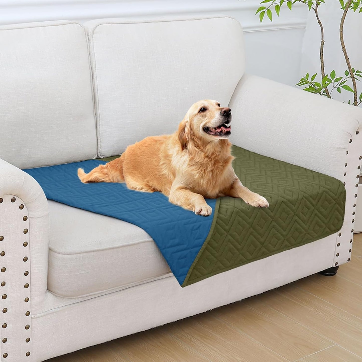 hyha Waterproof Dog Blanket, Soft Pet Bed Blankets, Waterproof Sofa Couch Cover for Dogs Washable, Reversible Pet Couch Covers for Sofa Furniture (30x70 Inch, Grey/Dark Grey)
