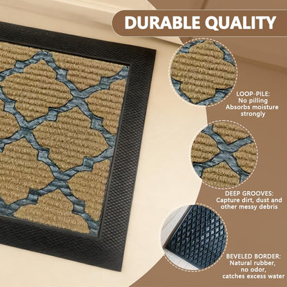 Stair Runners for Wooden Steps, Non Slip Stair Carpet Treads, 2 Pcs 30" x 8.5" Stair Mats Rug Heat Insulation Rubber Backing, Staircase Step Treads for Elders, Dogs & Kids, Coco Lattice.