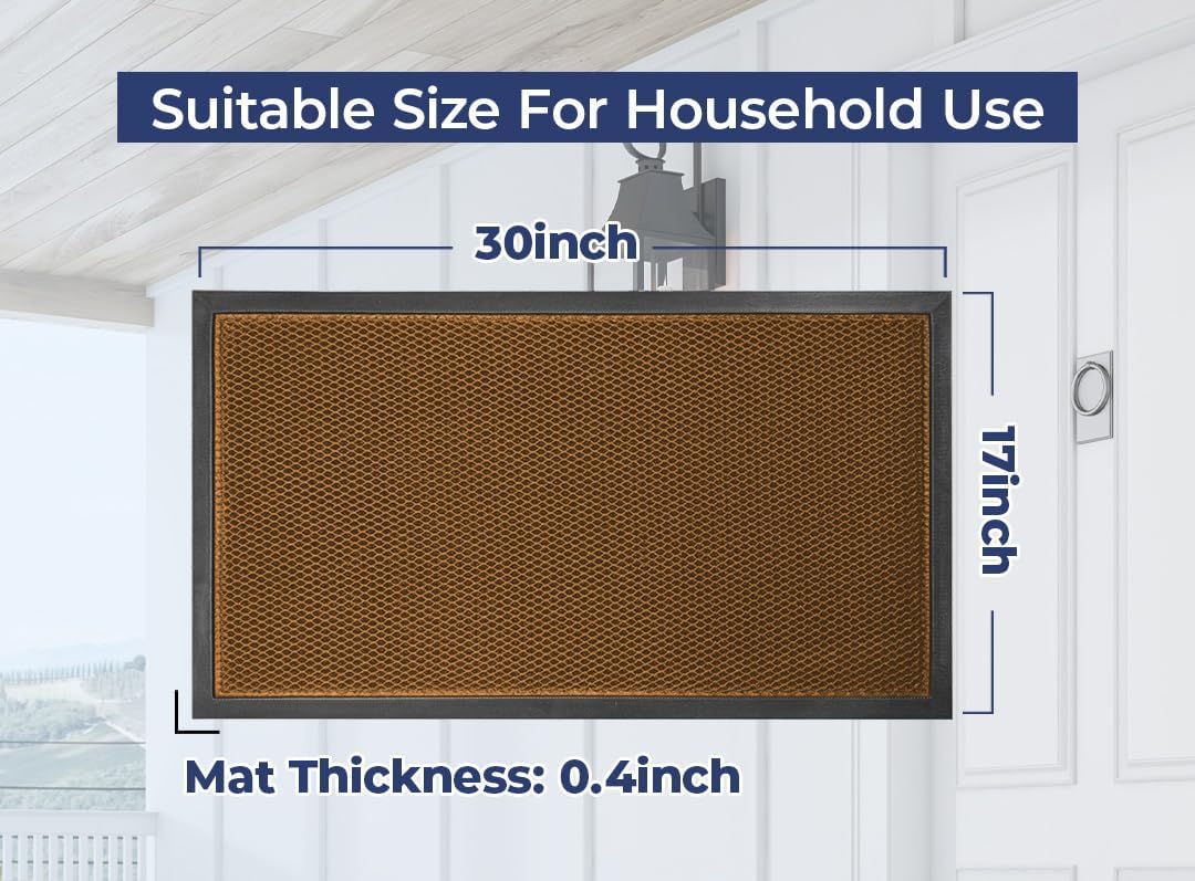 Muddy Mat® Meshy Mat™ Door Mat Heavy-Duty Quick-Dry Floor Mat, Sand & Dirt Trapper for Indoor & Outdoor, Ideal for Entrance, Mudrooms,Patios & Garages,Low-Profile,Non-Slip,Washable– Black 17"x30"x0.4"