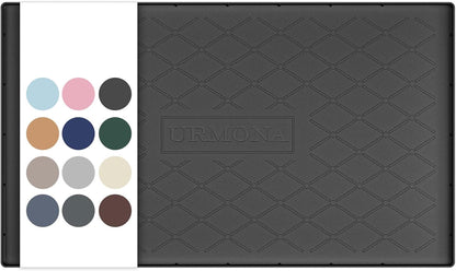 URMONA Under Sink Mat for Kitchen Waterproof, 34" x 22" Silicone Under Sink Mat for Shelf Liner Organizer, Cabinet Sink Protector Under Sink Liner for Bottom Kitchen, Bathroom(Light Grey)
