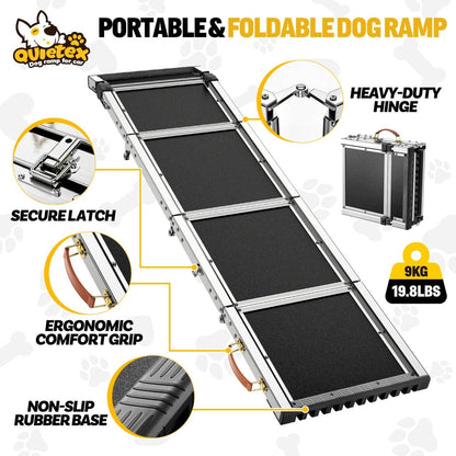 Extra Long 71”Dog Ramp Folding Pet Ramp for Car Large Dogs with Non-Slip Surface Dog Ramps up to 200 lb for Car SUV Truck (71“ Dog Ramp)