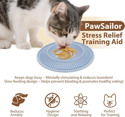 Lick Mat for Dogs and Cats, Slow Feeder Mats with Suction Cups - Bathing, Grooming and Training, Anxiety Relief Feeding Pad,Dishwasher-Safe Yellow