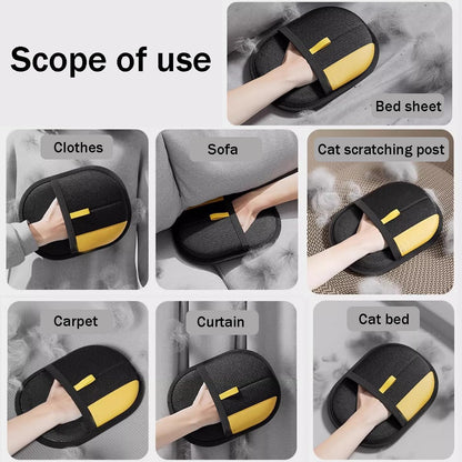 Electrostatic Pet Hair Removal Glove, Static Removal Gloves for Pet Hair, Reusable Double Sided Electrostatic Pet Hair Remover for Couch, Furniture, Carpet, Car Seat (3PCS)