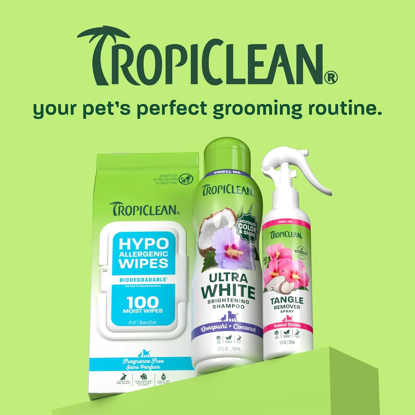 TropiClean Deshedding Dog Shampoo, Fast-Acting Shedding Control & Coat Softener, Puppy Safe, Made in USA, Lime & Coconut Scent, Cat Friendly, 20oz.