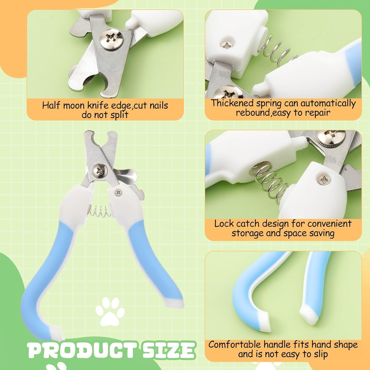9 Pcs Small Dog Nail Clippers Bulk with Safety Guard to Avoid Over-Cutting Pet Nail Claw Grooming Pet Cutter Toenail Trimmer for Small Medium Dogs Nails Home Grooming(Classic)