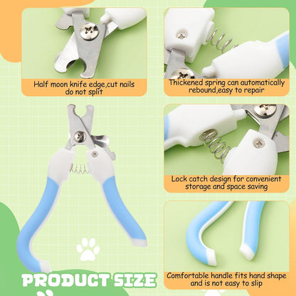 9 Pcs Small Dog Nail Clippers Bulk with Safety Guard to Avoid Over-Cutting Pet Nail Claw Grooming Pet Cutter Toenail Trimmer for Small Medium Dogs Nails Home Grooming(Classic)