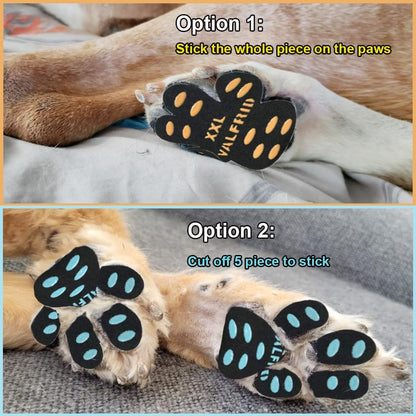 VALFRID Dog Paw Anti-Slip Grips to Keeps Dogs from Slipping On Hardwood Floors,Best for Summer Hot Pavement,Self Adhesive Resistant Dog Shoes Booties Socks Replacement XXL 24 Pieces