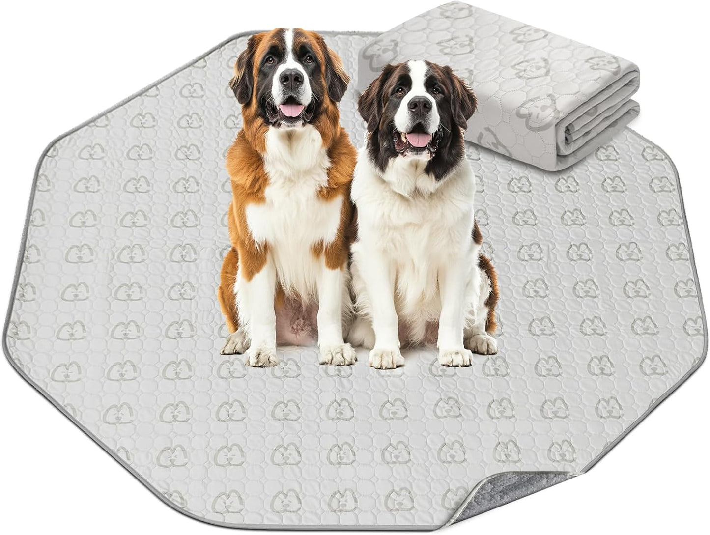 FXW Washable Pee Pads for Dogs, Puppy Pads with Super Absorbent, Specifically Designed for FXW Rollick/Homeplus 24inch 6 Panels Dog Playpen, 39" x 63" Rectangle, Khaki, 1 Pack