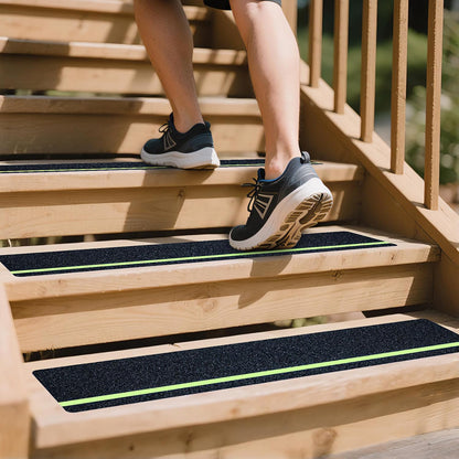 LifeGrip Stair Treads Non-Slip (15PCS), Anti Slip Transparent Stair Treads Tape for Indoor Wooden Step (4"X30"X15P-Treads)