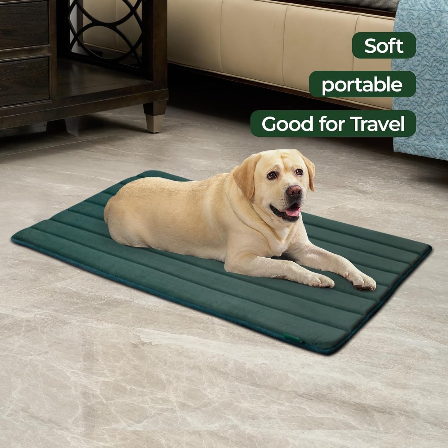 BALANCE Dog Crate Pad, Dog Foam Crate Mat Kennel Pad, Washable Water-Resistant Pet Bed Flat Dogs Cage Mat for Small Dogs
