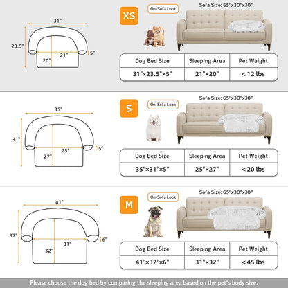 Calming Dog Bed Fluffy Plush Dog Mat for Furniture Protector with Removable Washable Cover for Large Medium Small Dogs and Cats (Large, Light Grey)