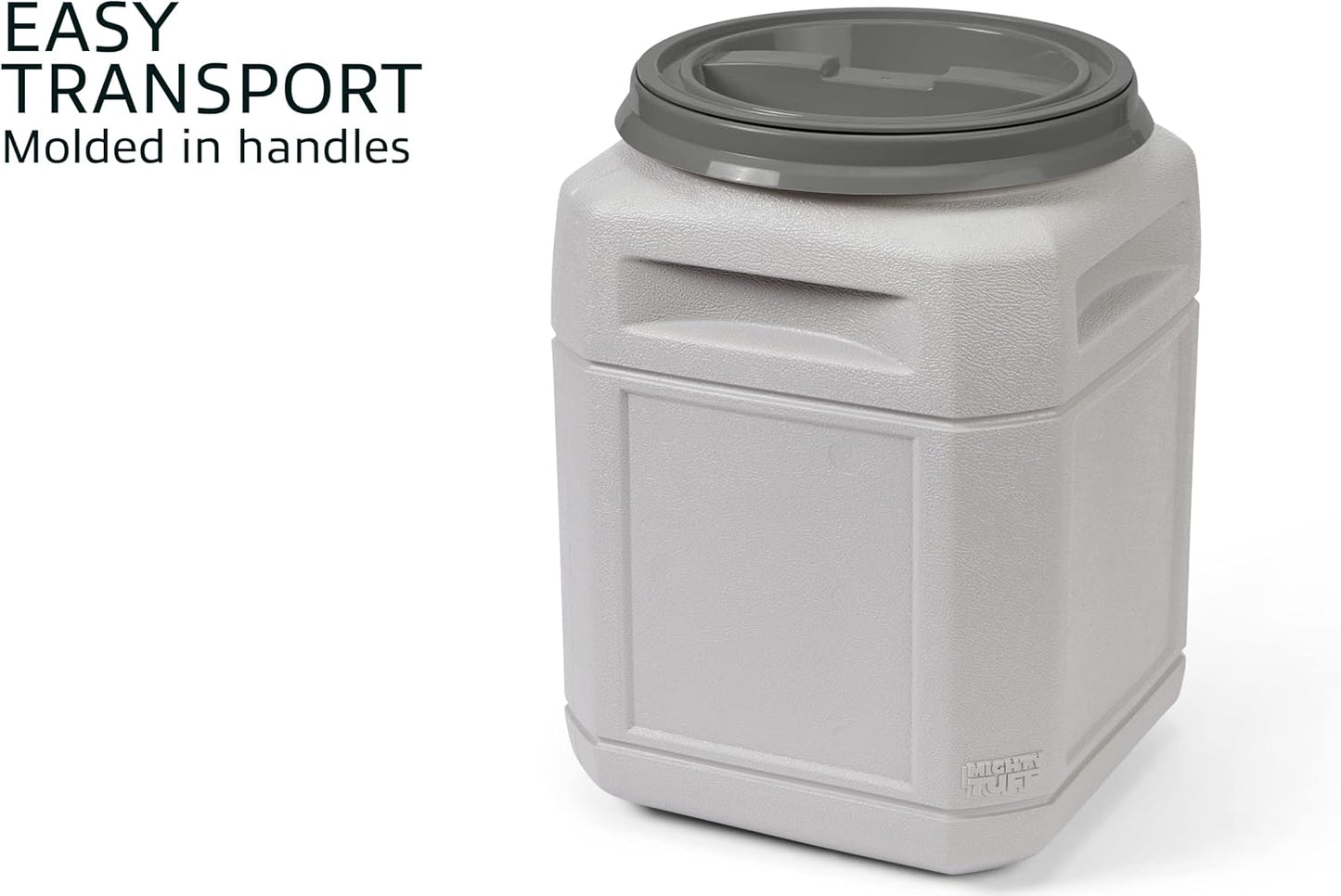 Mighty Tuff Airtight Dog Food Storage Container – 13 Gal, up to 54 lb Capacity – Cat and Dog Food Container with Twist Lid & Handles – BPA-Free, Made in USA