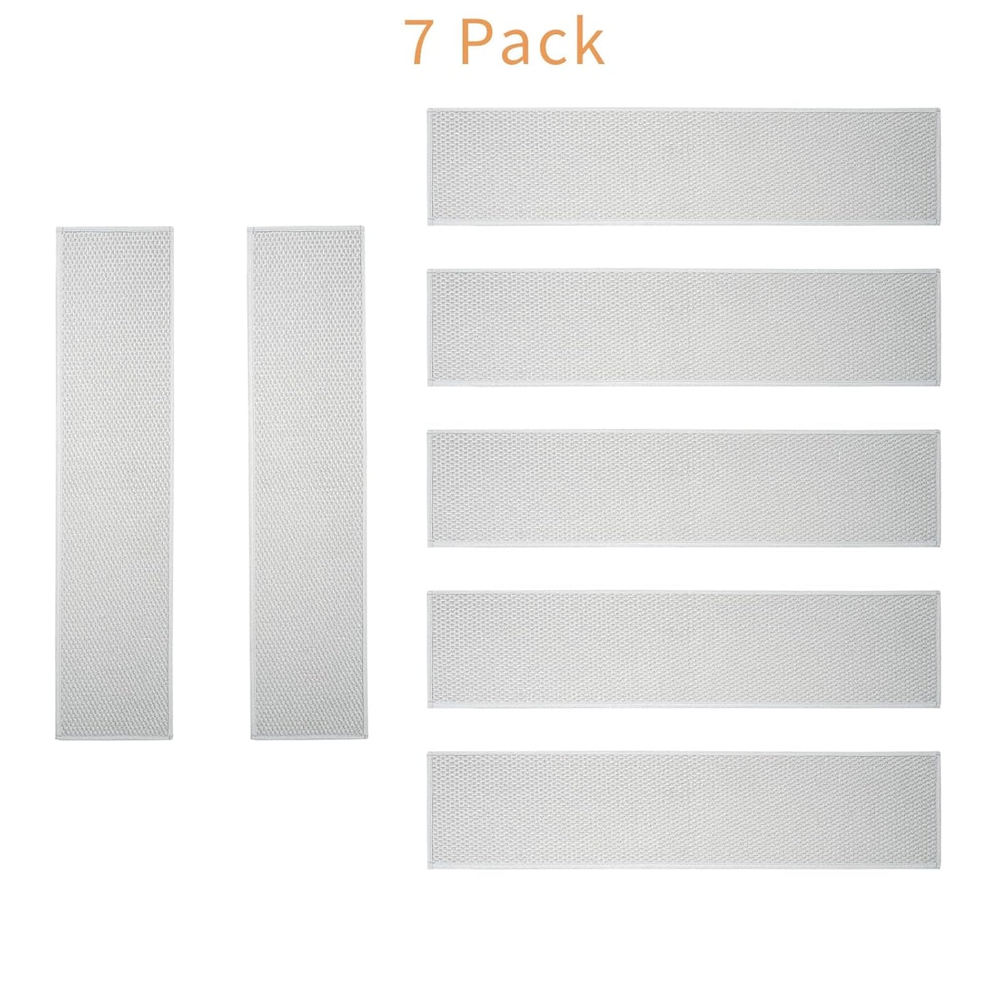 Carpet Stairs Runner for Wood Stairs, 8"x 30",Reusable Washable Self-Stick Stair Treads, for Indoor Steps, Non Slip for Kids Elders and Pets Stair Mats Residue Free, Grey 15-Pack